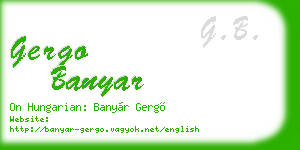 gergo banyar business card